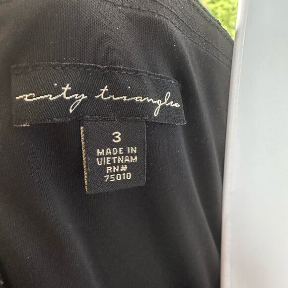 City Triangles Womens 3 Juniors Little Black Lace Jeweled One Shoulder Dress Zip - Picture 6 of 11